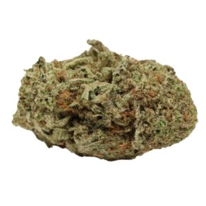 Sunset Sherbet Kush strain – Frosty buds with vibrant orange pistils and sweet berry aroma