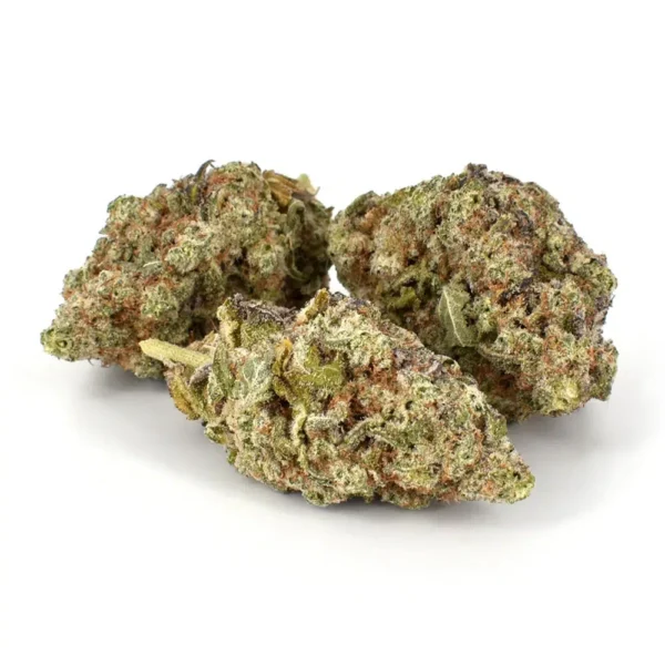 Miracle Alien Cookies (MAC) strain – Frosty buds with citrus, diesel, and earthy aroma