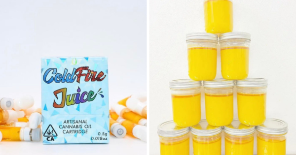 ColdFire Juice Live Rosin vape cartridge – premium solventless THC extract with full-spectrum terpenes for a smooth, flavorful, and potent cannabis vaping experience.