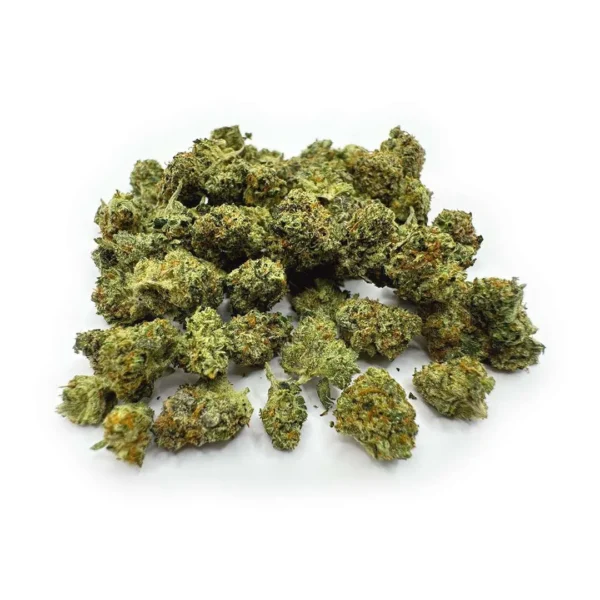 High-quality Gelato 41 Smalls hybrid strain with dense, frosty buds and vibrant purple hues.