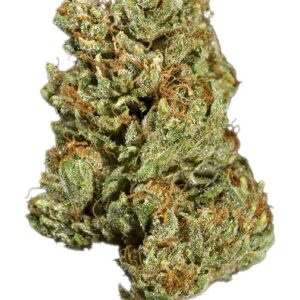 Sour Kush cannabis buds – dense, frosty nugs with orange hairs and green leaves, premium hybrid strain for relaxation and pain relief.